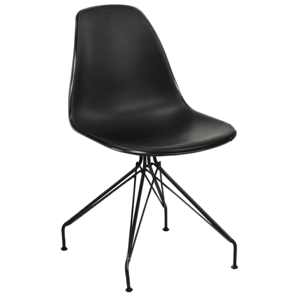Стілець Tilia Eos-X ніжки металеві фарбовані чорний - чорний, фото 1