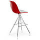 Стілець барний Tilia Eos-X ніжки металеві хромовані червоний - біла слонова кістка, фото 2