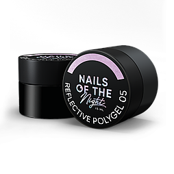 NAILSOFTHENIGHT Reflective Polygel 05 — рожевий рідкий світловідбиваючий полігель, 15 мл