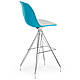 Стілець барний Tilia Eos-X ніжки металеві хромовані бірюзовий - біла слонова кістка, фото 7