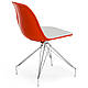 Стілець Tilia Eos-X ніжки металеві хромовані помаранчевий - біла слонова кістка, фото 2