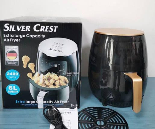 Фритюрниця SILVER CREST S 18 аэрофритюрница фритюрниця без масла 6 л 2400 Вт чорний, фото 1