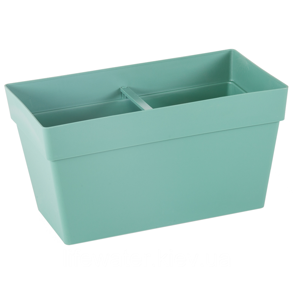 Горщик для квітів балконний Yali 6,5 л зелений, фото 1