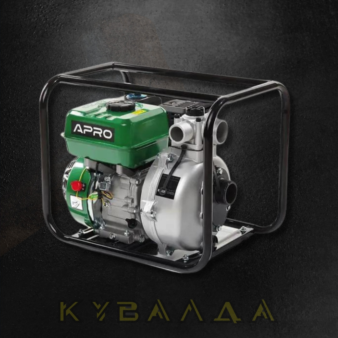 APRO Мотопомпа бензинова 4-х тактн. WPH-30 6.5 л.с. 30 м3/год 65 м (високий тиск)