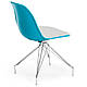 Стілець Tilia Eos-X ніжки металеві хромовані бірюзовий - біла слонова кістка, фото 2