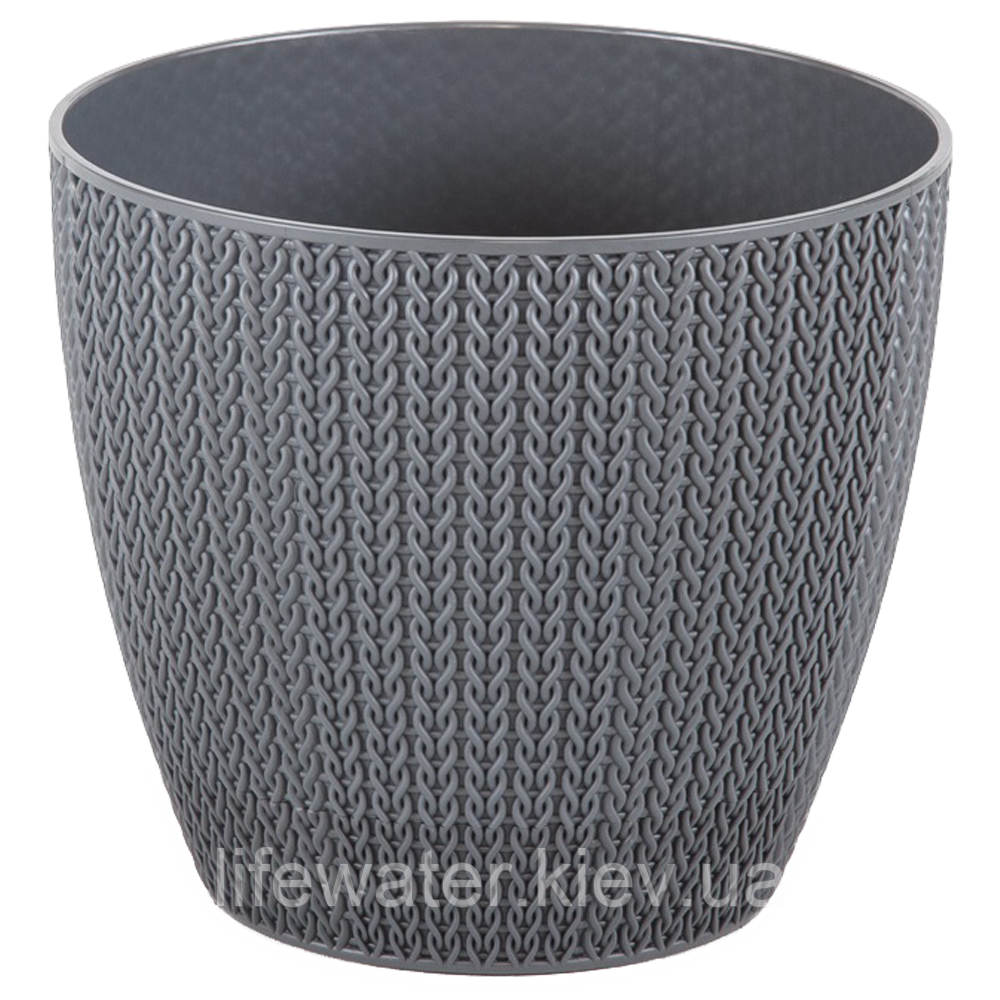 Горщик для квітів Sumela 1,4 л антрацитовий, фото 1