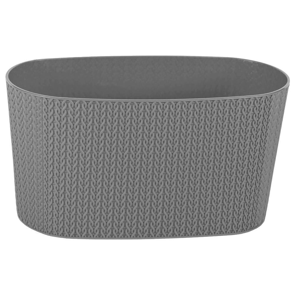 Горщик для квітів балконний з дренажем Sumela 4,7 л антрацитовий, фото 1