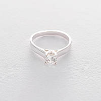 Серебряное помолвочное кольцо с фианитом 112214