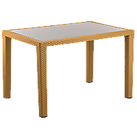 Стол Tilia Antares 80x120 см столешница из стекла, ножки пластиковые цвет дерево