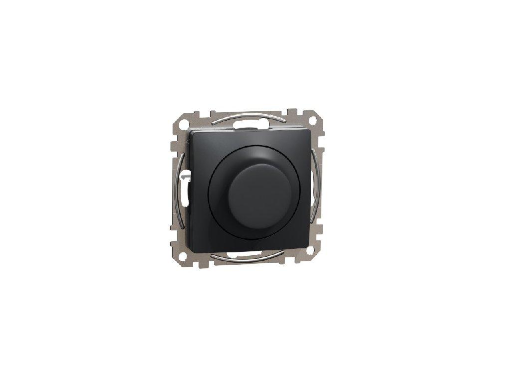 Поворотний димер для LED RC 3-370Вт Schneider Electric Sedna Design (колір - чорний), фото 1