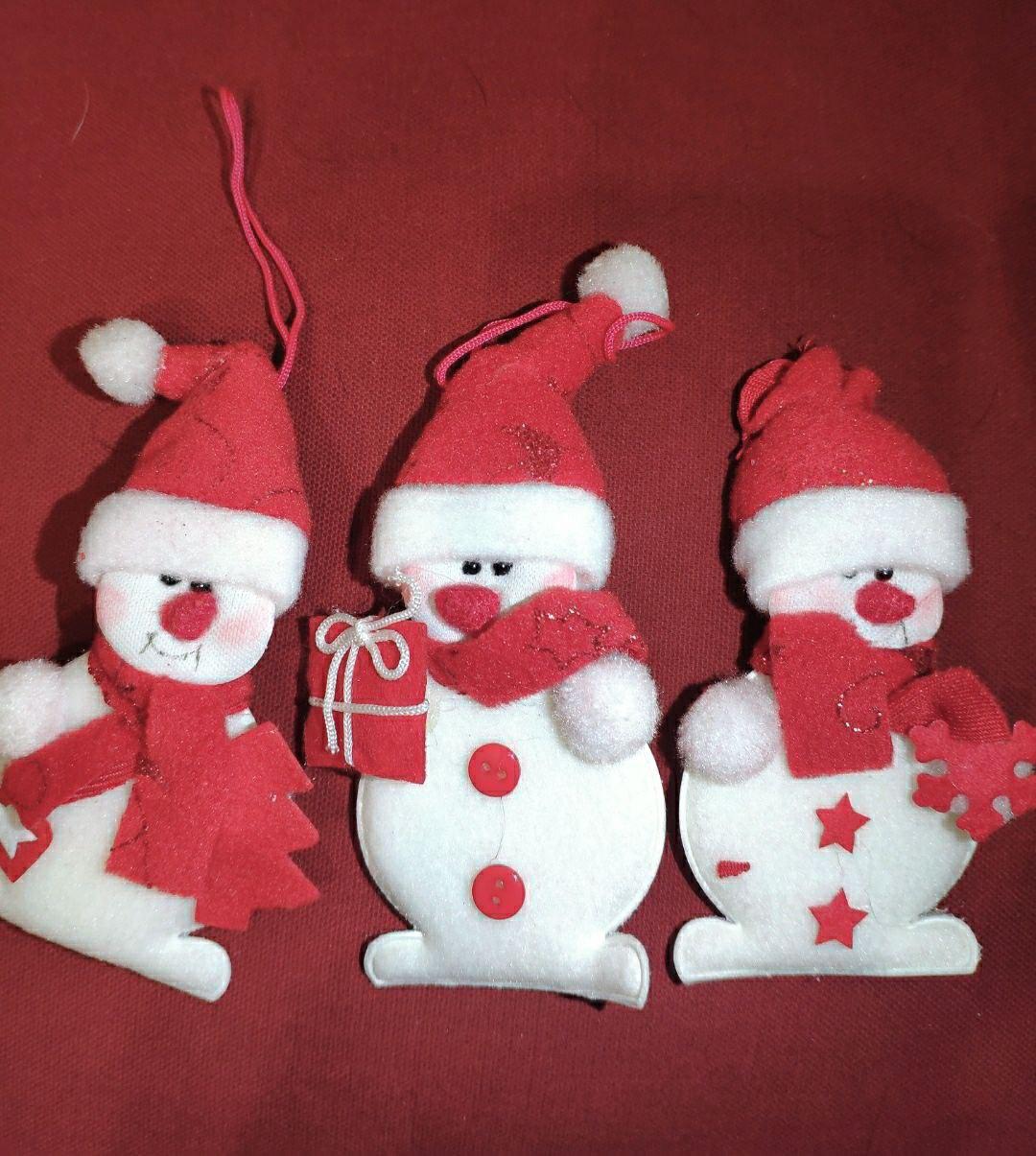 Новогодние украшения снеговик красн шарф 0093 - фото 1 - id-p2053113455