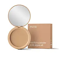 Компактная пудра Матовая с аргановым маслом Pressed Powder Argan Oil Paese 8g g (4) natural