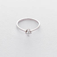 Золотое помолвочное кольцо с фианитом к04428 15