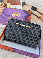 Женский кошелек Michael Kors синий маленький Майкл Корс