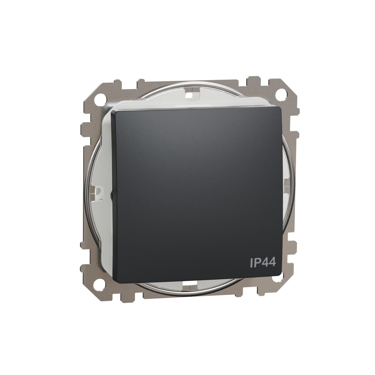 Перемикач одноклавішний IP44 Schneider Electric Sedna Design (колір - чорний)
