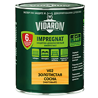 Импрегнат защитно-декоративный Vidaron V02 золотая сосна 0.7 л