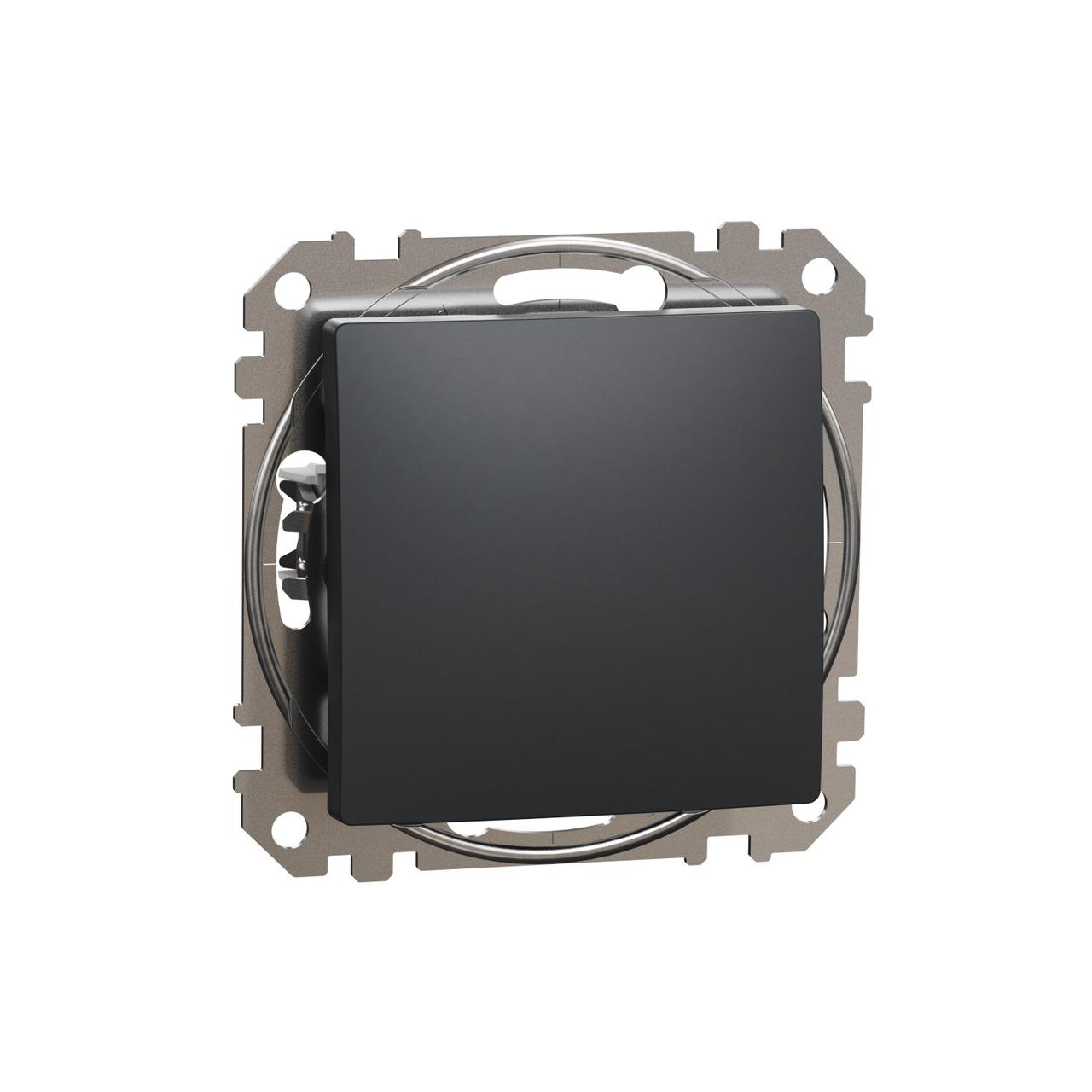 Кнопковий перемикач одноклавішний Schneider Electric Sedna Design (колір - чорний), фото 1