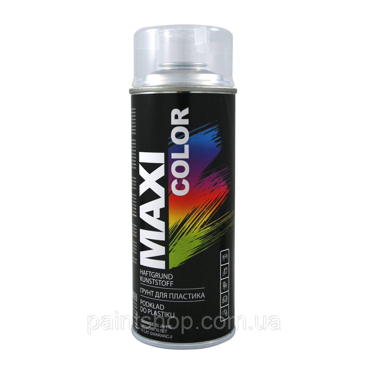 Грунт аерозольний для пластику Maxi Color Прозорий 400 мл, фото 1