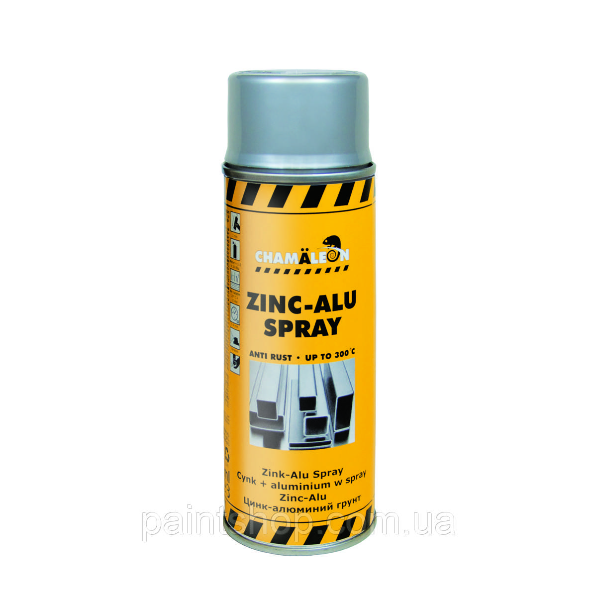 Грунт аерозольний цинково-алюмінєвий Chamaleon Zinc-Alu Spray Сірий 400 мл, фото 1