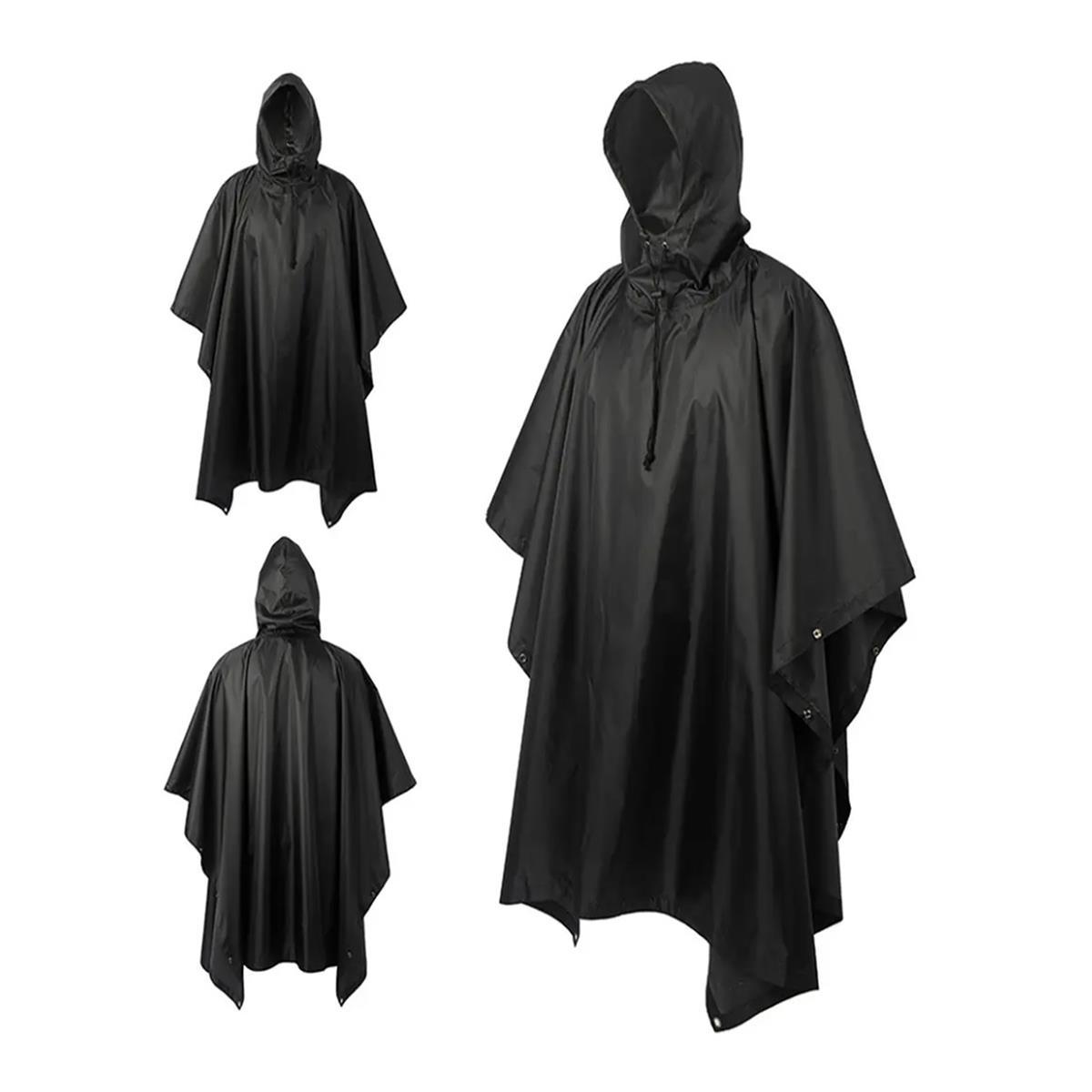 Пончо-дощовик Rip Stop Camo чорне PP-RP-RS-BL, фото 1