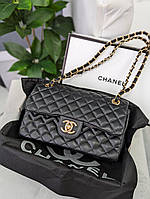 Сумка женская клатч Chanel Classic Double Flap Bag Шанель черный