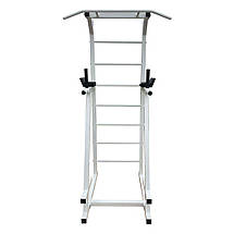 Шведська стінка підлогова турнік бруси прес силовий тренажер HardCore GYM А809-60-Ч чорна профіль 60х60 мм, фото 5