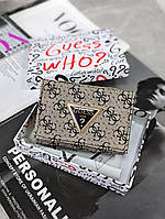 Кошелек Guess женский мини конверт Кошелек Гесс серый большой лого