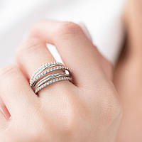 Серебряное кольцо с фианитами 112578