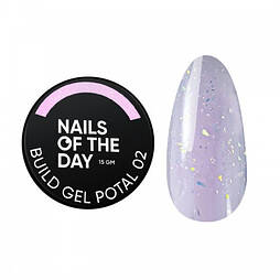 NAILSOFTHEDAY Build gel Potal 02 — ніжно–рожевий будівельний гель з поталлю для нігтів, 15 мл