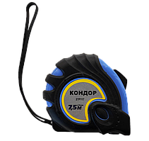 Рулетка "Кондор", 7,5 м * 25 мм прогумована