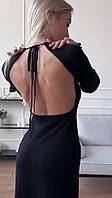 Женское стильное платье миди с открытой спиной ткань: вискоза Мод 121