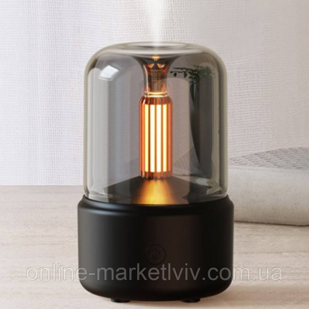 Зволожувач повітря 120мл, BLACK LAMP, від USB / Ультразвуковий аромадифузор для дому з LED підсвіткою