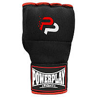 Бинти-рукавички PowerPlay 3096 з гелевими подушечками Чорні M