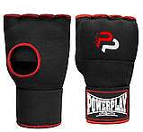 Бинти-рукавички PowerPlay 3096 з гелевими подушечками Чорні M, фото 4