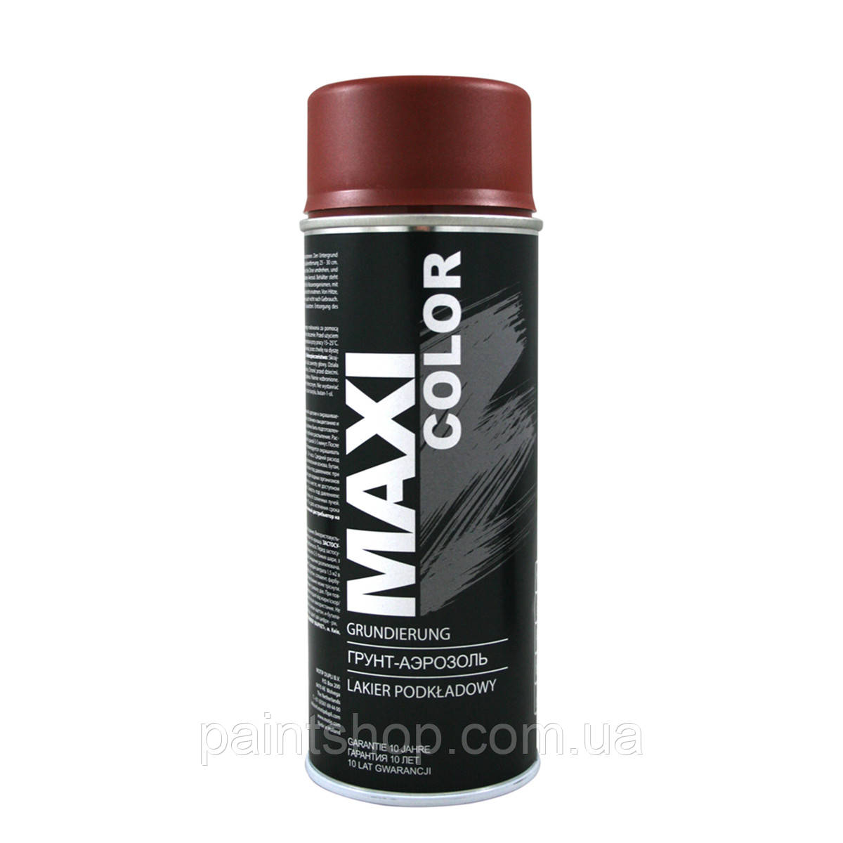 Грунт аерозольний акриловий Maxi Color Червоний 400 мл, фото 1