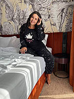 Піжама чорна. Жіночий домашній костюм. Комплект для сну., фото 9