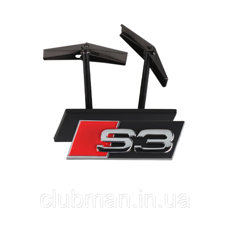 Емблема шильдік S3 AUDI (Ауди) для решітки радіатору- Хром 68х22 мм