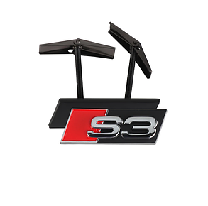 Емблема шильдік S3 AUDI (Ауди) для решітки радіатору- Хром 68х22 мм, фото 1
