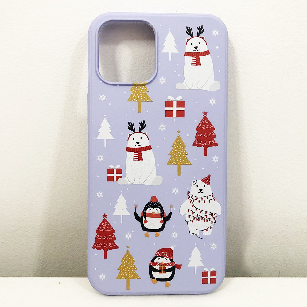 Чохол Apple Iphone 12 Pro Max. Різдво. CS-693 Колір: фіолетовий