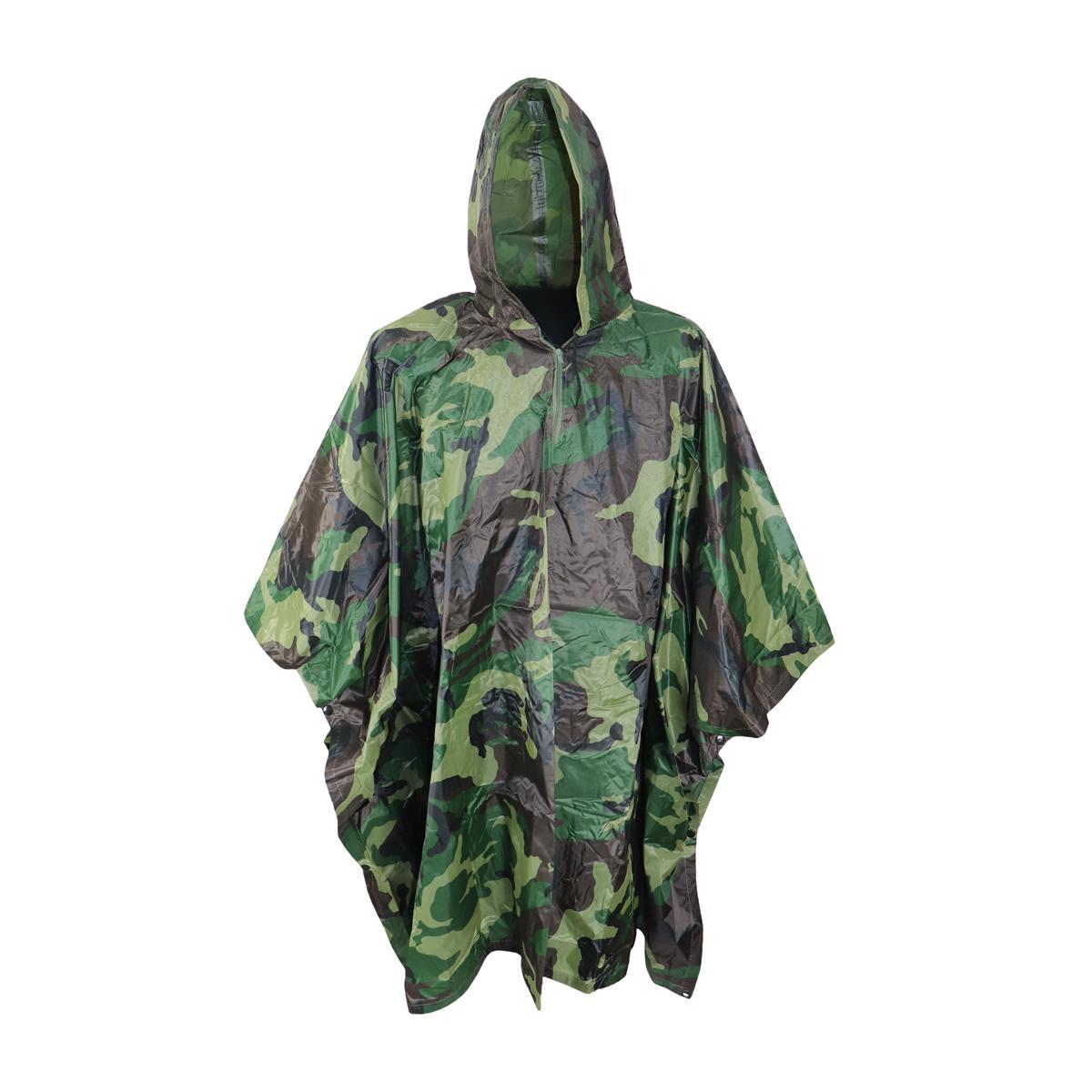 Пончо-плащ дощовик Nylon-PVC Camo Woodland PP-RP-VN-WD