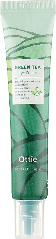 Зволожуючий крем для очей з екстрактом зеленого чаю Ottie Green Tea Eye Cream 30 мл (8809276011251), фото 1
