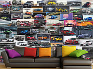 Фотошпалери 3д на стіну самоклеючі плівка Oracal в спальню, кухню, зал "Автомобільний колаж", фото 2