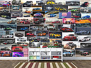 Фотошпалери 3д на стіну самоклеючі плівка Oracal в спальню, кухню, зал "Автомобільний колаж", фото 4