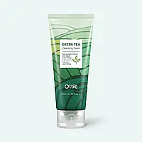 Увлажняющая пенка для умывания лица с экстрактом зеленого чая Ottie Green Tea Cleansing Foam 150 мл