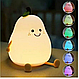 Детский ночник аккумуляторный силиконовый Груша, фото 5