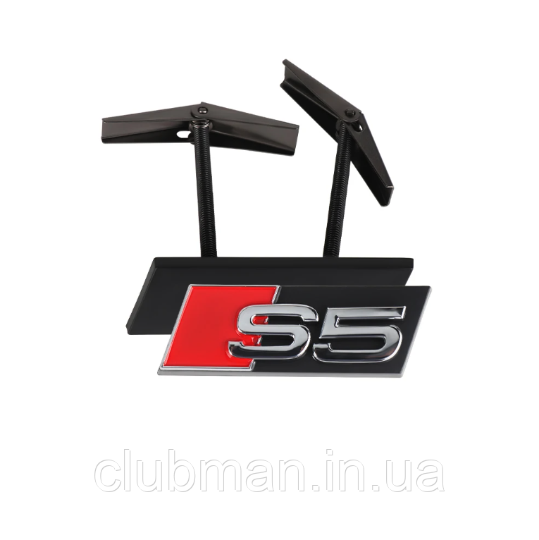Емблема шильдік S5 AUDI (Ауди) для решітки радіатору - Хром 68х22 мм