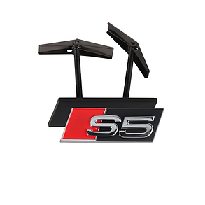 Емблема шильдік S5 AUDI (Ауди) для решітки радіатору - Хром 68х22 мм, фото 1