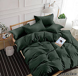 "смарагд" двоспальна постільна білизна тканина мікрострайп сатин