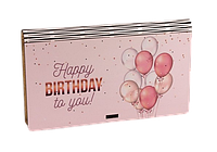 Конверт для денег Happy birthday to you! Воздушные шарики