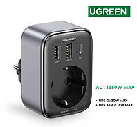 Мережевий зарядний пристрій з розеткою UGREEN CD314 30W Outlet Extender EU (UGR-90613)